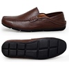 image:imageGo Tour Mens Premium Genuine Leather Casual Slip on Loafers Breathable Driving Shoes Fashion SlipperAdark Brown
