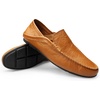image:imageGo Tour Mens Premium Genuine Leather Casual Slip on Loafers Breathable Driving Shoes Fashion SlipperAyellow