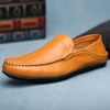 image:imageGo Tour Mens Premium Genuine Leather Casual Slip on Loafers Breathable Driving Shoes Fashion SlipperAyellow