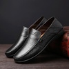 image:imageGo Tour Mens Premium Genuine Leather Casual Slip on Loafers Breathable Driving Shoes Fashion SlipperCblack