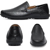 image:imageGo Tour Mens Premium Genuine Leather Casual Slip on Loafers Breathable Driving Shoes Fashion SlipperCblack