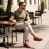 image:imageGo Tour Mens Premium Genuine Leather Casual Slip on Loafers Breathable Driving Shoes Fashion SlipperCbrown
