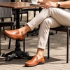 image:imageGo Tour Mens Premium Genuine Leather Casual Slip on Loafers Breathable Driving Shoes Fashion SlipperCbrown