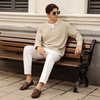 image:imageGo Tour Mens Premium Genuine Leather Casual Slip on Loafers Breathable Driving Shoes Fashion SlipperCdark Brown
