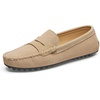 image:imageGo Tour Womens Suede Penny Loafers Classic SlipOn Driving ShoesBeige
