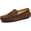 image:imageGo Tour Womens Suede Penny Loafers Classic SlipOn Driving ShoesBrown