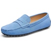 image:imageGo Tour Womens Suede Penny Loafers Classic SlipOn Driving ShoesSky Blue