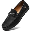 image:imageGo Tour Mens Casual Leather Fashion Slip on Loafers ShoesA Black