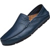 image:imageGo Tour Mens Premium Genuine Leather Casual Slip on Loafers Breathable Driving Shoes Fashion SlipperAblue