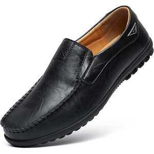 image:imageGo Tour Mens Casual Leather Fashion Slipon Loafers ShoesAblack