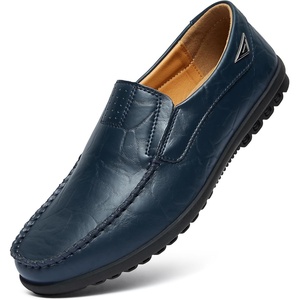 image:imageGo Tour Mens Casual Leather Fashion Slipon Loafers ShoesAblue