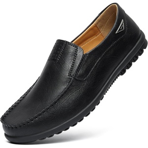 image:imageGo Tour Mens Casual Leather Fashion Slipon Loafers ShoesBblack