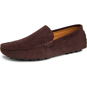 image:imageGo Tour Mens Handmade Suede Leather Casual Loafers ShoesA Brown