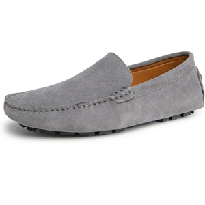 image:imageGo Tour Mens Handmade Suede Leather Casual Loafers ShoesA Grey