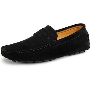 image:imageGo Tour Mens Penny Loafers Moccasin Driving Shoes Slip On Flats Boat ShoesA Black