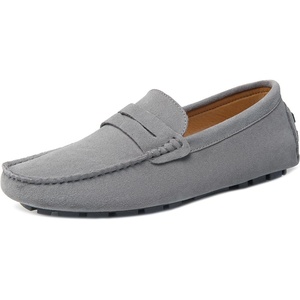 image:imageGo Tour Mens Penny Loafers Moccasin Driving Shoes Slip On Flats Boat ShoesA Grey