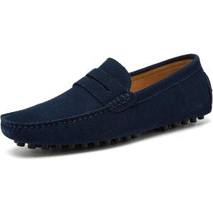 image:imageGo Tour Mens Penny Loafers Moccasin Driving Shoes Slip On Flats Boat ShoesDark Blue