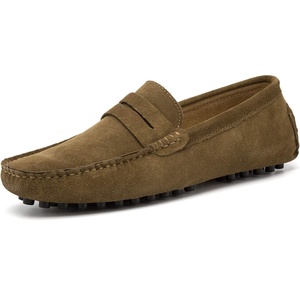 image:imageGo Tour Mens Penny Loafers Moccasin Driving Shoes Slip On Flats Boat ShoesKhaki