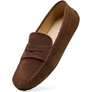 image:imageGo Tour Womens Suede Penny Loafers Classic SlipOn Driving ShoesBrown