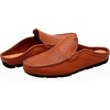 image:imageGo Tour Mens Mules Clog Slippers Breathable Punching Leather Slip on Shoes Casual LoafersBbrown Punched