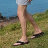 image:imageGo Tour Mens Arch Support Flip Flops NonSlip Soft Cushion Thong Sandals Lightweight Comfortable Summer Beach Pool Indoor OutdoorBlack