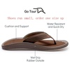 image:imageGo Tour Mens Arch Support Flip Flops NonSlip Soft Cushion Thong Sandals Lightweight Comfortable Summer Beach Pool Indoor OutdoorBrown