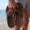 image:imageGo Tour Mens Arch Support Flip Flops NonSlip Soft Cushion Thong Sandals Lightweight Comfortable Summer Beach Pool Indoor OutdoorBrown