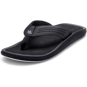 image:imageGo Tour Mens Arch Support Flip Flops NonSlip Soft Cushion Thong Sandals Lightweight Comfortable Summer Beach Pool Indoor OutdoorBlack