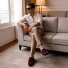 image:imageGo Tour Mens Penny Loafers Moccasin Driving Shoes Slip On Flats Boat ShoesRed