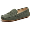 image:imageGo Tour Womens Suede Penny Loafers Classic SlipOn Driving ShoesGreen