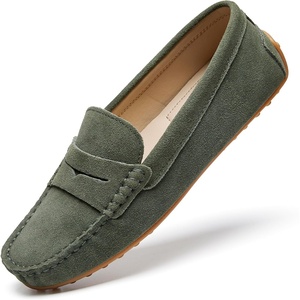 image:imageGo Tour Womens Suede Penny Loafers Classic SlipOn Driving ShoesGreen
