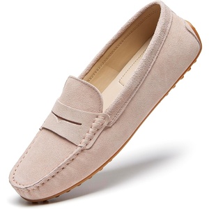 image:imageGo Tour Womens Suede Penny Loafers Classic SlipOn Driving ShoesPink